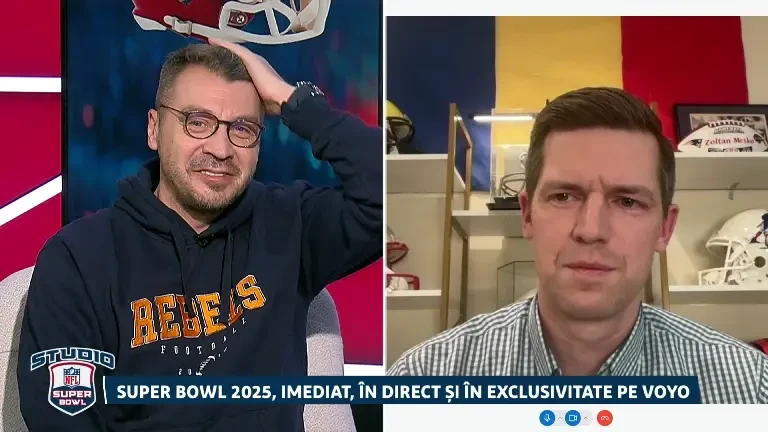 Zoltan Mesko, intervenție în emisiunea pentru Super Bowl 2025 (VOYO)