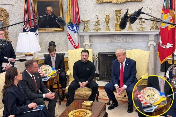 Zelenski a mers la &icirc;nt&acirc;lnirea cu Donald Trump cu centura lui Usyk, acum e sfătuit ca data viitoare să-l ia și pe boxer cu el