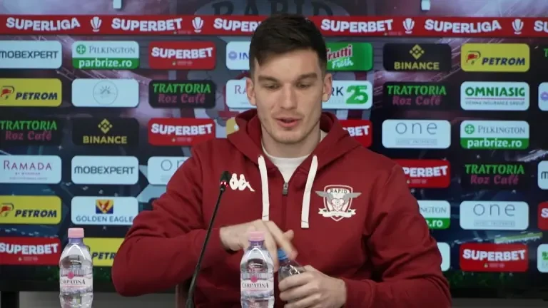 Conferință de presă Marian Aioani, &icirc;nainte de Hermannstadt - Rapid (06/03/2025)