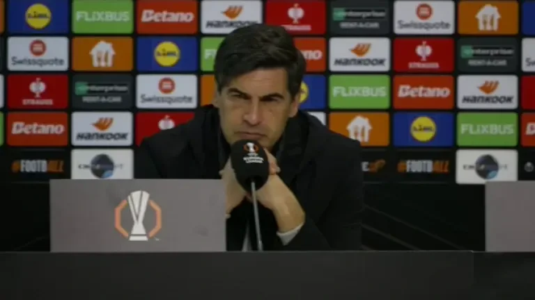 Conferință de presă Paulo Fonseca după FCSB - Lyon 1-3