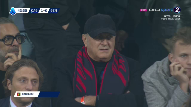 Dan Șucu, prezent la Cagliari - Genoa pe &rdquo;Unipol Domus&rdquo;: cum a fost surprins