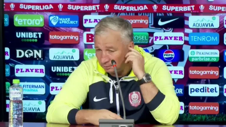 Dan Petrescu, conferință de presă &icirc;nainte de CFR Cluj - Gloria Buzău (08.03.2025)