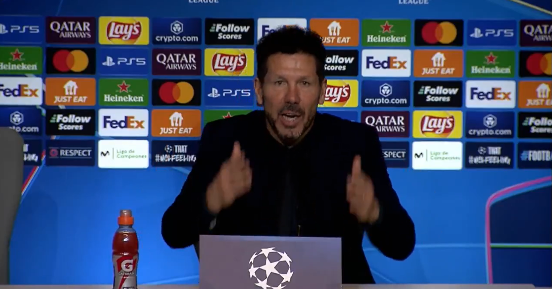 Simeone a țipat la conferință după Atletico - Real: Ați văzut voi asta? Ridicați m&acirc;na dacă ați văzut!