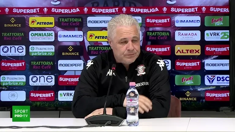 Conferință Marius Șumudică &icirc;nainte de FCSB - Rapid (15/03/2025)