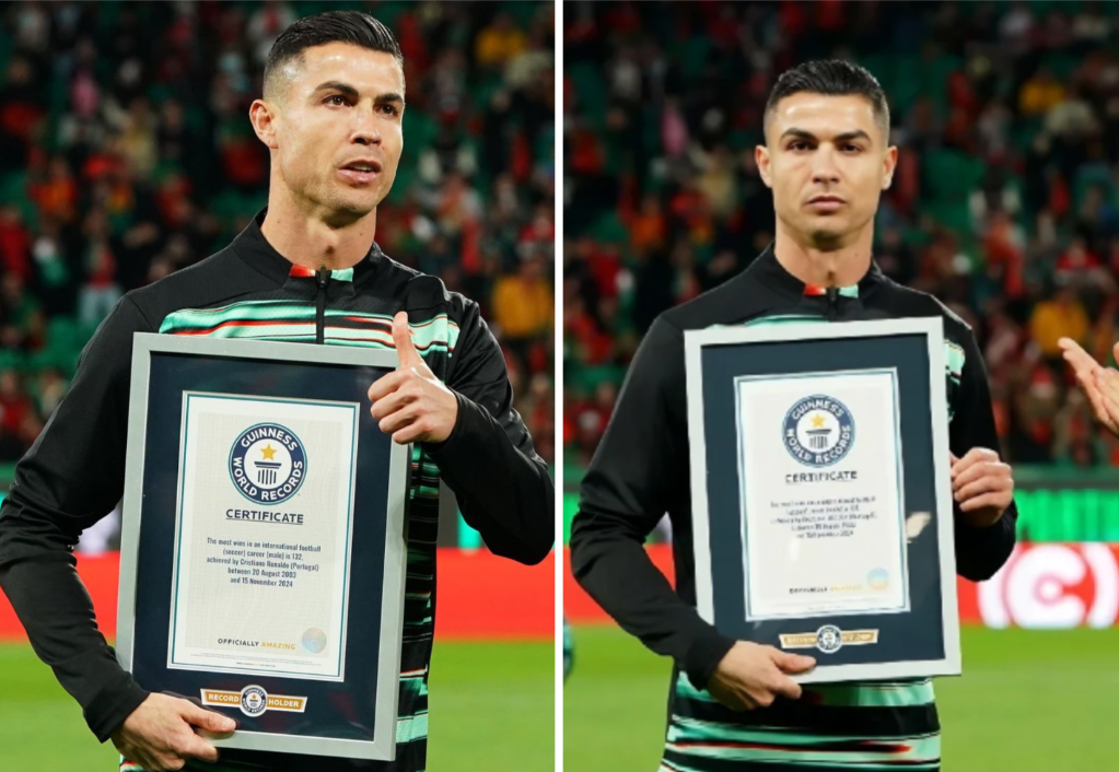 Cristiano Ronaldo, premiat de Guinness World Records chiar pe teren! Borna atinsă de portughez