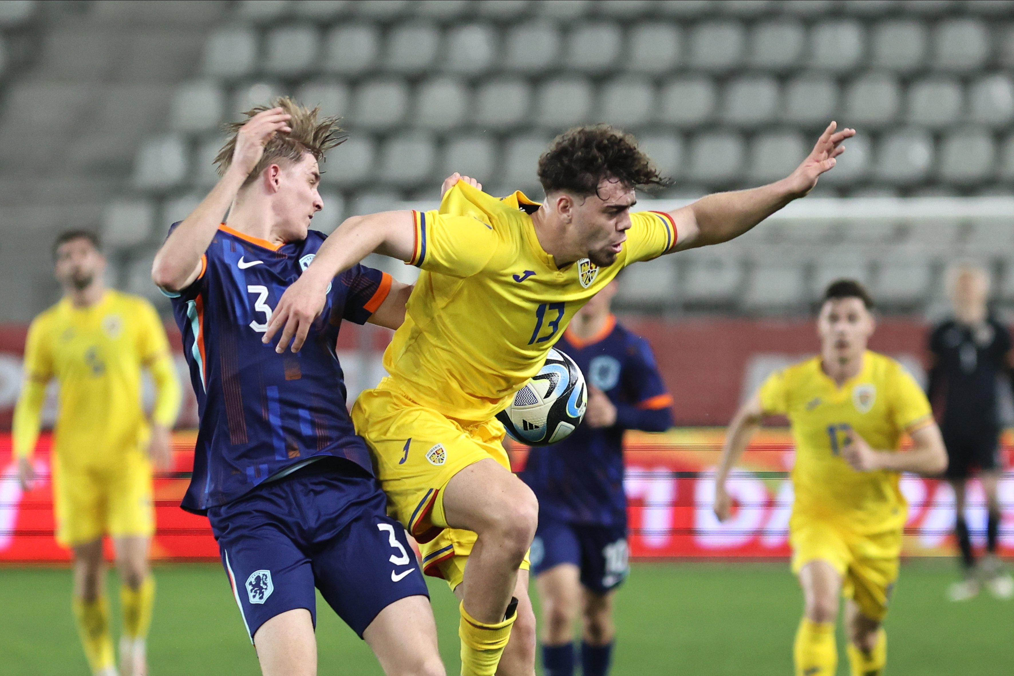 Rom&acirc;nia U21 - Olanda U21 0-2! Tricolorii mici, &icirc;nfr&acirc;nți pe Arc . Meciul a fost LIVE EXCLUSIV pe VOYO și Pro Arena!