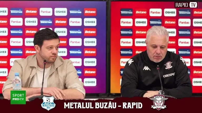 Conferință de presă Marius Șumudică și Victor Angelescu &icirc;naintea meciului cu Metalul Buzău (01/04/2025)
