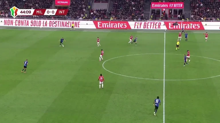 Cupa Italiei / AC Milan - Inter, ocazie mare pe finalul primei reprize