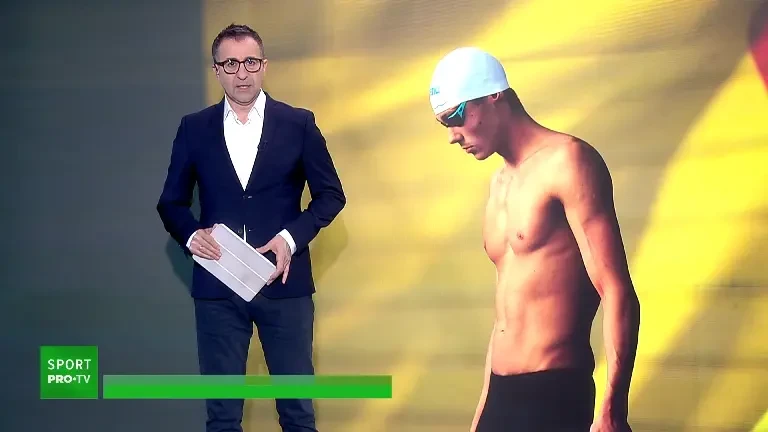 David Popovici a urcat din nou pe scenă. Campionul olimpic a fost desemnat cel mai bun &icirc;notător rom&acirc;n &icirc;n 2024 la Gala Natației. Popovici va reveni &icirc;n bazin după 7 luni de pauză (08.04.2025)