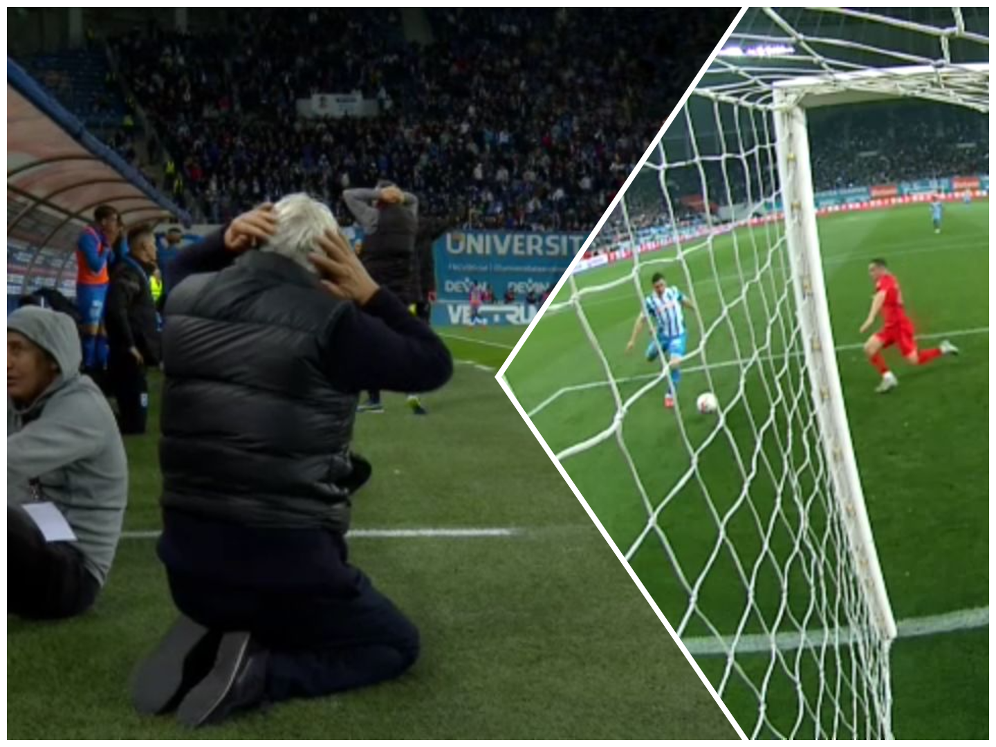 &bdquo;Am văzut-o &icirc;n poartă!&rdquo;. Nu i-a venit să creadă c&acirc;nd a văzut ratarea uriașă din U Craiova - FCSB