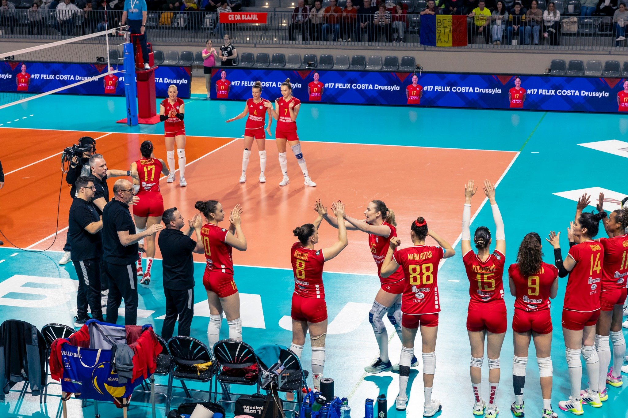 Volei Alba Blaj, a treia victorie cu campioana CSO Voluntari şi c&acirc;ştigă al 8-lea titlu naţional