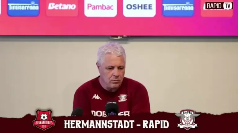 Conferință de presă Marius Șumudică &icirc;nainte de FC Hermannstadt - Rapid (22.04.2025)