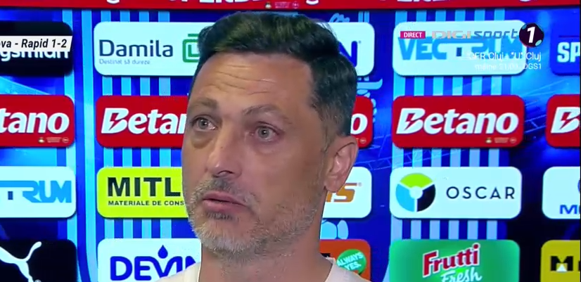 Mirel Rădoi a &icirc;nceput să pl&acirc;ngă la flash-interviu după eșecul cu Rapid: &rdquo;Nu am făcut nimic! Umilință. Și nu mă refer la rezultat&rdquo;