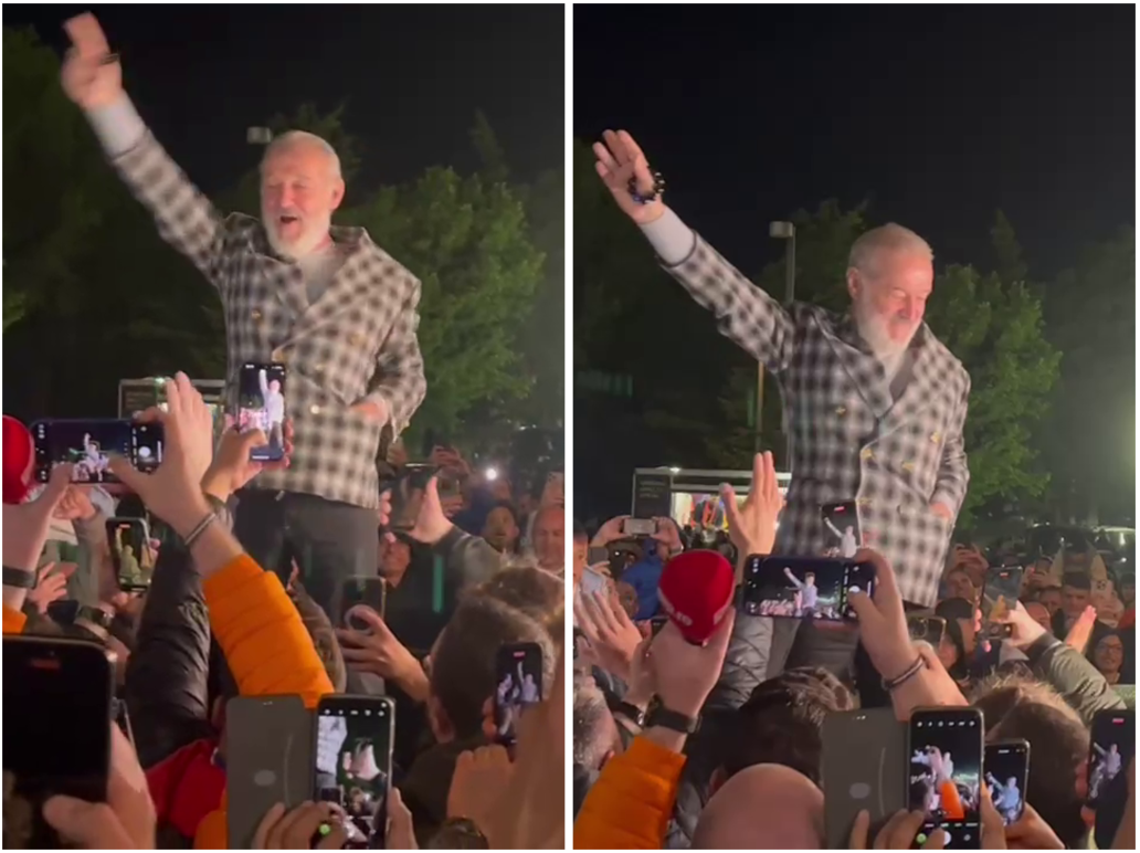 Gigi Becali s-a urcat pe Rolls Royce la petrecerea de titlu! Imagini cu show-ul dirijat de finanțator