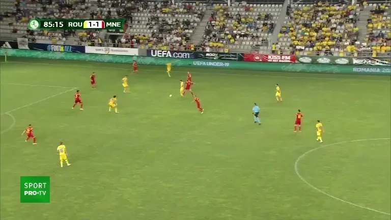 EURO U19 | România - Muntenegru. Simionaș zguduie bara în minutul 85