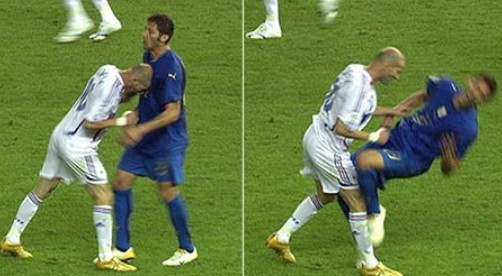 Eric s-a dus spre Materazzi și a imitat lovitura lui Zidane din finala Campionatului Mondial!