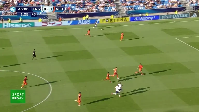 Anglia U21 - Olanda U21 | Minutul 45+2: Ocazie pentru Anglia (25/06/2025)