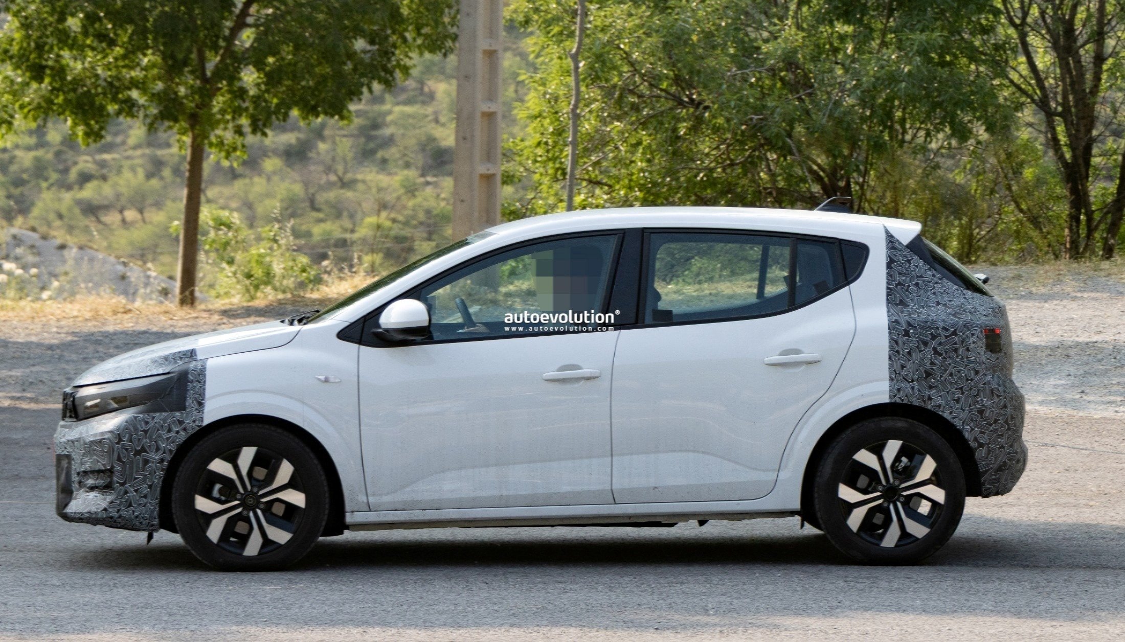 2026 dacia sandero facelift spied with less camo shows familiar styling traits 8