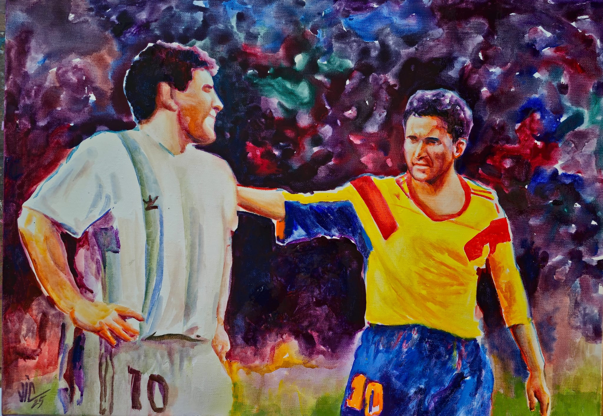 Mari fotbaliști ai Rom&acirc;niei, &icirc;n tablouri. Belodedici, Mihali și Florin Bratu au fost prezenți la un vernisaj sportiv