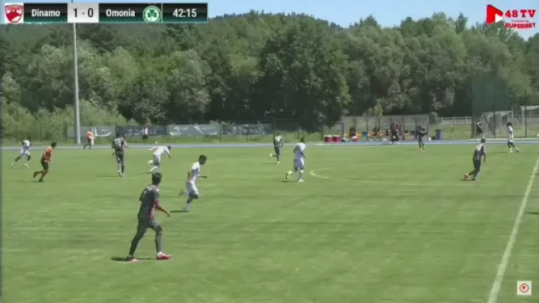 Dinamo - Omonia Nicosia. Golul de 2-0 al lui Cătălin C&icirc;rjan