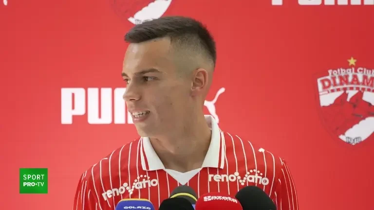 Cătălin Cîrjan, la prezentarea echipamentului lui Dinamo (03/07/2025)
