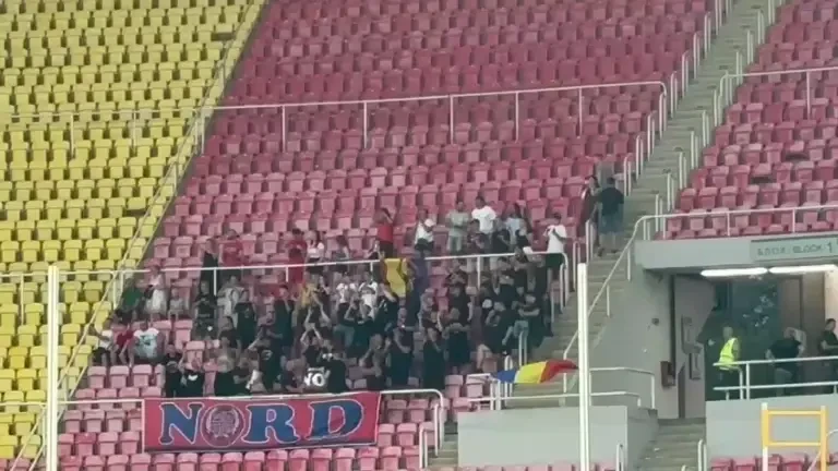 Galeria lui FCSB, prezentă la meciul cu Shkendija, de la Skopje