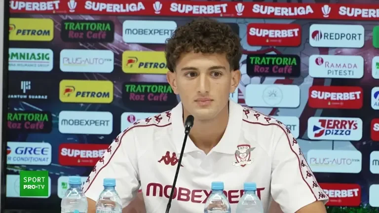 Conferință de presă Omar El Sawy &icirc;nainte de Csikszereda - Rapid (23.07.2025)