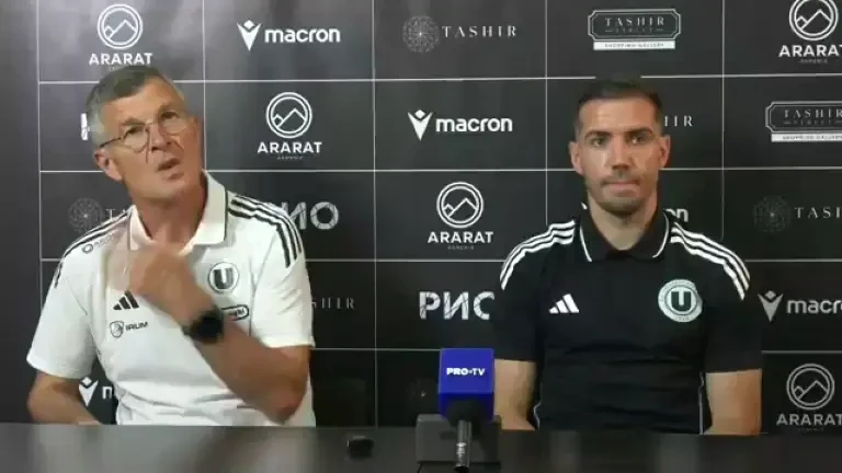 Ioan Ovidiu Sabău și Alexandru Chipciu, conferință de presă &icirc;nainte de Ararat-Armenia - U Cluj