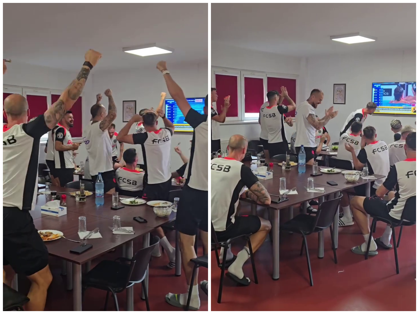 Fotbaliștii de la FCSB au urmărit cu sufletul la gură cursa c&acirc;știgată de Popovici! Mesajul transmis