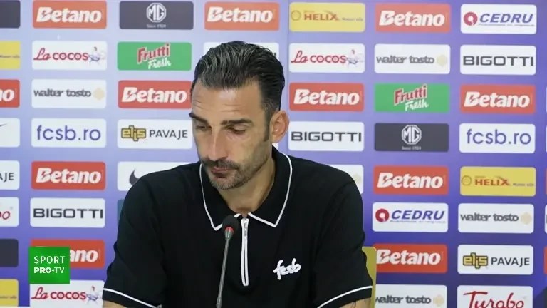 Elias Charalambous, conferință de presă după FCSB - Shkendija 1-2: Poate că e vorba de o problemă mentală