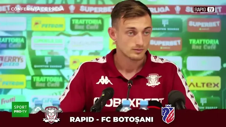 Micovschi, conferință de presă înainte de Rapid - Botoșani (4 august 2025)