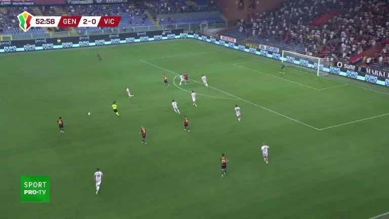 Nicolae Stanciu, GOL de pus în ramă în Coppa Italia! Românul a marcat formidabil în Genoa - Vicenza, cu Lucescu și Șucu în tribună