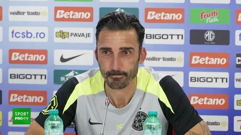Conferință de presă Elias Charalambous &icirc;nainte de Rapid - FCSB (16.08.2025)