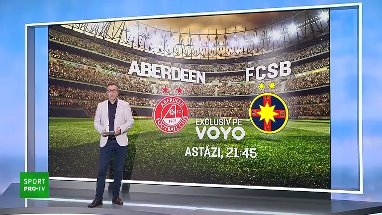 &bdquo;Roș-albaștrii&rdquo; vor fi susținuți și &icirc;n Scoția! Rom&acirc;nii din Marea Britanie s-au mobilizat pentru meciul Aberdeen - FCSB (VOYO)