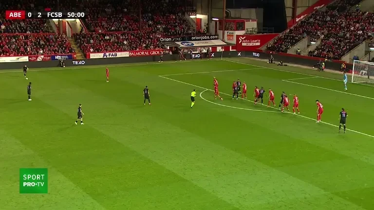 Play-off Europa League | Aberdeen - FCSB. Ocazie FCSB (minutul 51)