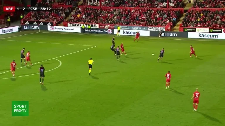 Play-off Europa League | Aberdeen - FCSB. GOL Aberdeen (minutul 89)