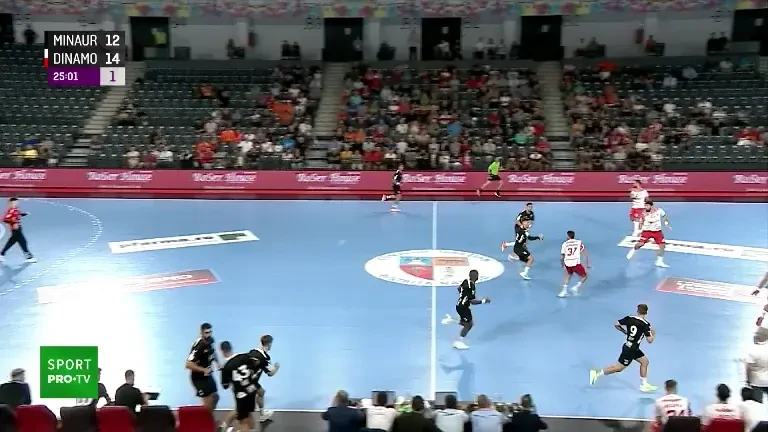 Dinamo - Minaur (16-14 la pauză). Supercupa Rom&acirc;niei la handbal masculin