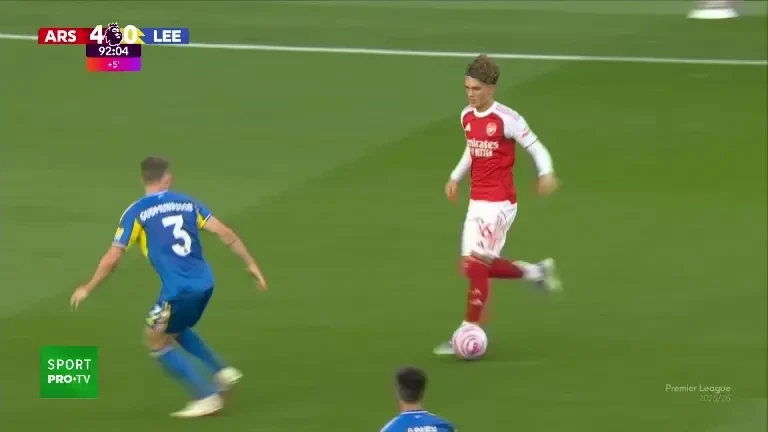 Cum a executat Viktor Gyokeres primul penalty în tricoul lui Arsenal. Arsenal - Leeds 5-0 (VOYO)