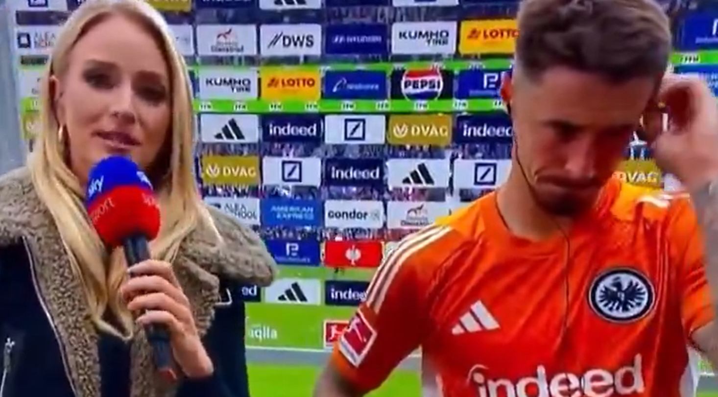 Confuzie incredibilă! Jurnalista l-a &icirc;ncurcat pe fotbalist și l-a felicitat după ce a pierdut cu 1-4