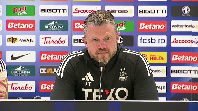 Reacția antrenorului de la Aberdeen c&acirc;nd a auzit că Gigi Becali vrea să cucerească Europa League cu FCSB