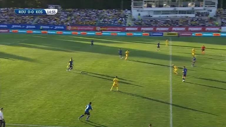 Rom&acirc;nia U21 - Kosovo U21. Min. 15: Ocazie Kosovo
