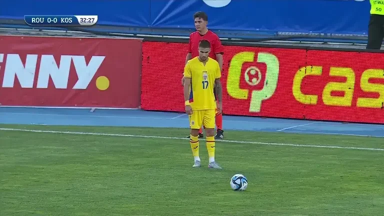 România U21 - Kosovo U21. Min. 33: Ocazie România