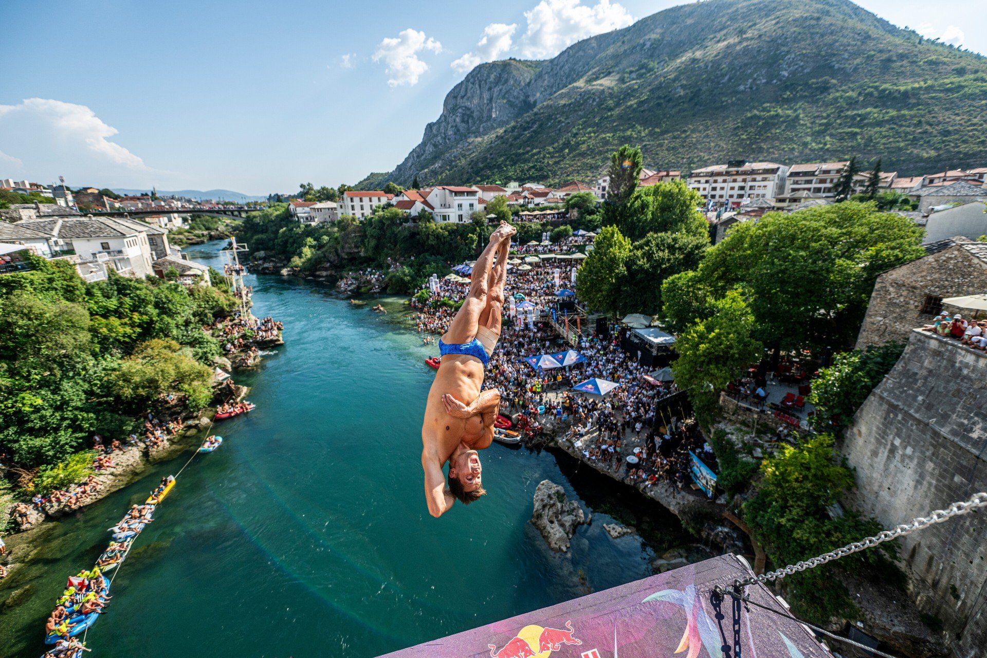 Constantin Popovici, victorie spectaculoasă la Mostar, &icirc;n Seria Mondială Red Bull Cliff Diving. Nu știam la ce să mă aștept din cauza accidentării