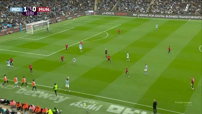 Haaland nu iartă în Manchester City - Manchester United (2-0 în minutul 53)