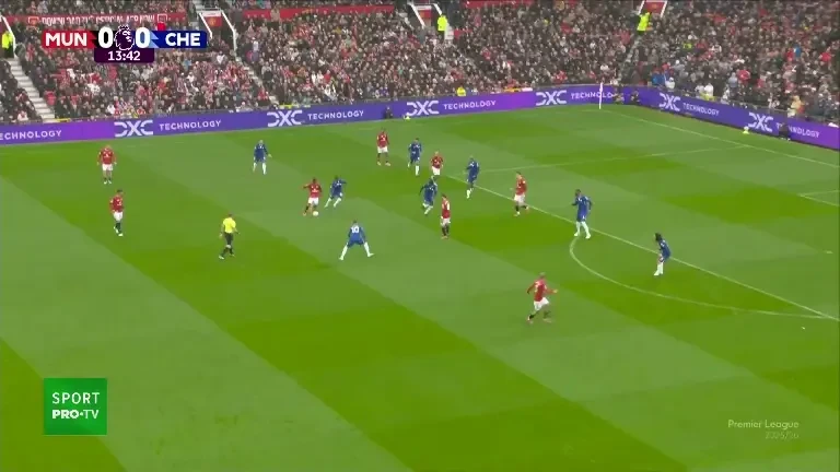 Premier League | Manchester United &ndash; Chelsea. Min. 14: Bruno Fernandes marchează