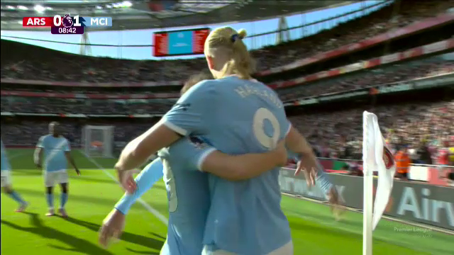 Cine poate să-l oprească?! Erling Haaland, gol de senzație &icirc;n Arsenal - Manchester City