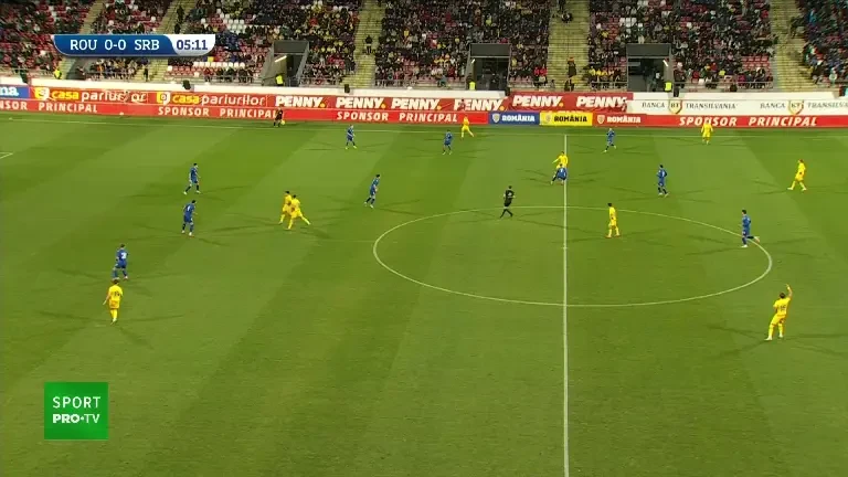 Luca Szimionaș, primul care &icirc;ncearcă poarta &icirc;n Rom&acirc;nia U21 - Serbia U21 (10.10.2025)