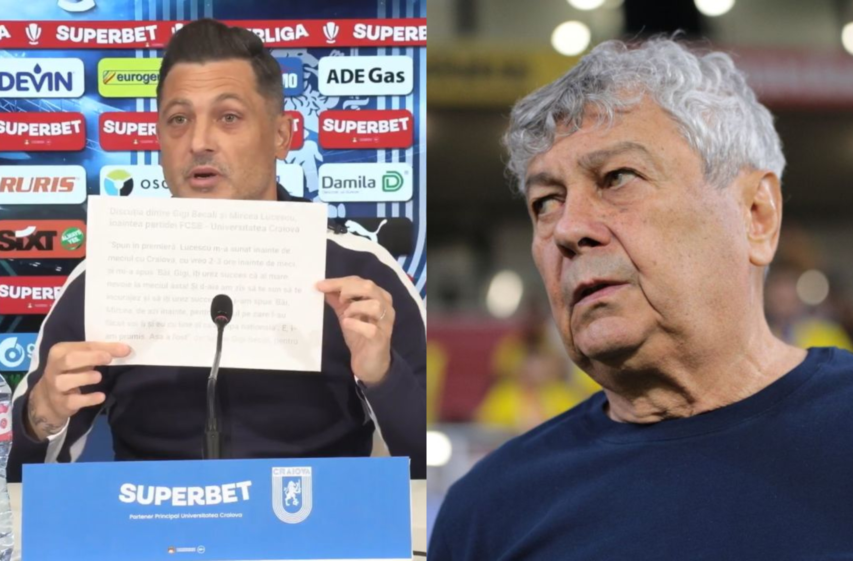 Mesaj veninos din partea Universității Craiova după scandalul dintre Mirel Rădoi și Mircea Lucescu