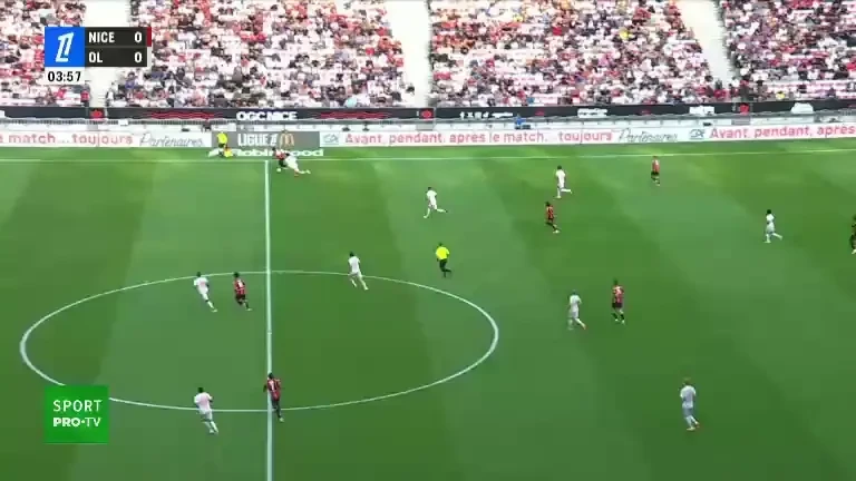 Ligue 1 | Nice - Lyon, gol marcat de Bard (minutul 5)