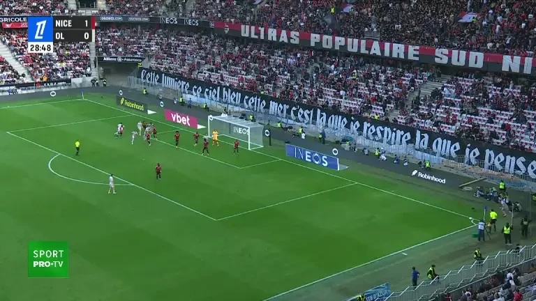 Ligue 1 | Nice - Lyon, gol marcat de Sulc (minutul 29)